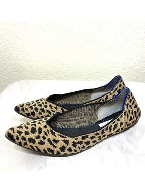 Rothy’s The Point Retired Leopard Cheetah Print Flats size 7.5